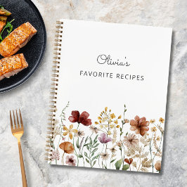 かわいらしフローラ水彩野花レシピ本 ノートブック