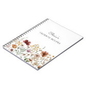 かわいらしフローラ水彩野草レシピ ノートブック (左側)