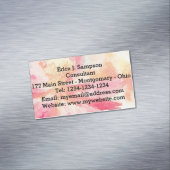 かわいらしフローラ水色 マグネット名刺 (インサイチュ)