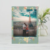 かわいらしフローラ水色 |日付の保存 セーブザデート (スタンド正面)