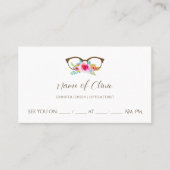 かわいらしフローラ眼鏡検査アポイントメント 予約カード (正面)