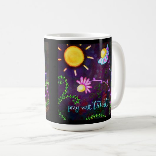 かわいらしフローラ祈待ち信頼引用文検査 コーヒーマグカップ (正面右)