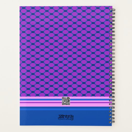 かわいらしフローラ祈明るい紫青アート プランナー手帳 (裏面)