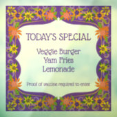 かわいらしフローラ紫縁ど ウィンドウサイン (シート3)