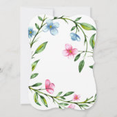 かわいらしフローラ結婚の感謝フォトカード サンキューカード (裏面)