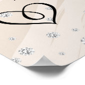 かわいらしフローラ結婚の歓迎サイン ポスター (角)