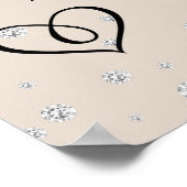 かわいらしフローラ結婚の歓迎サイン ポスター (角)