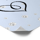 かわいらしフローラ結婚の歓迎サイン ポスター (角)