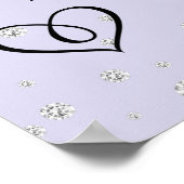 かわいらしフローラ結婚の歓迎サイン ポスター (角)