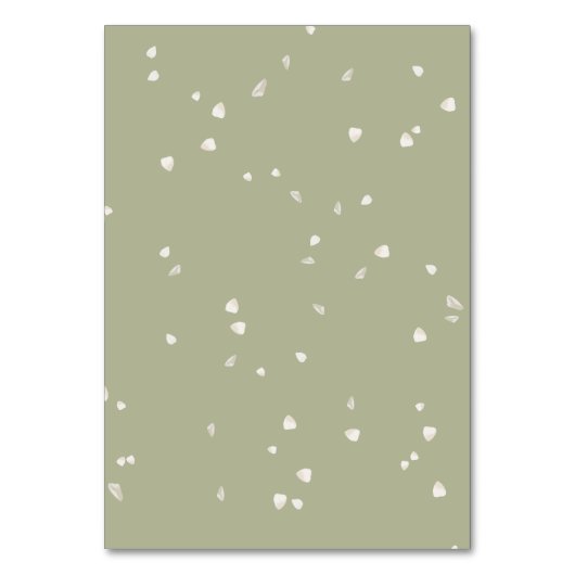 かわいらしフローラ結婚の白い花 テーブルナンバー (裏面)