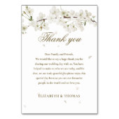 かわいらしフローラ結婚の白い花 テーブルナンバー (正面)