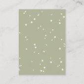 かわいらしフローラ結婚の白い花 プレイスカード (裏面)