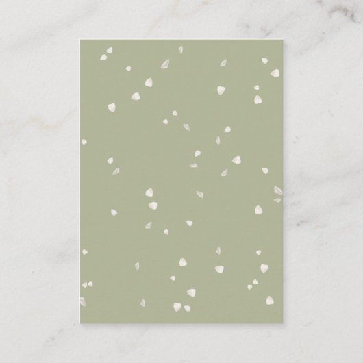 かわいらしフローラ結婚の白い花 プレイスカード (裏面)