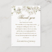 かわいらしフローラ結婚の白い花 プレイスカード (正面)