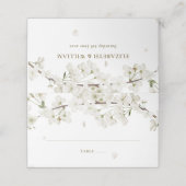 かわいらしフローラ結婚の白い花 プレイスカード (外部開封)