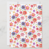 かわいらしフローラ結婚式招待状 (裏面)