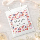 かわいらしフローラ結婚式招待状 フェイバーバッグ (クリップ留めされた状態)