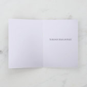 かわいらしフローラ考え・オブ・ユー・ハート・パープルエレガント カード (内部)