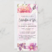 かわいらしフローラ葬儀デジタル招待状 招待状 (正面)