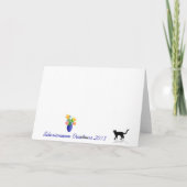 かわいらしフローラ誕生日カード カード (裏面)