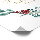 かわいらしフローラ賛美母のパーティー歓迎サイン ポスター (角)