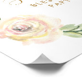 かわいらしフローラ賛美母のパーティー歓迎サイン ポスター (角)