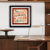 かわいらしフローラ過剰思考レトロインスパイア引用文 ポスター