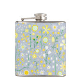 かわいらしフローラ青 フラスク (正面)