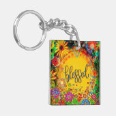 かわいらしフローラ黄賛美気 キーホルダー (正面左)