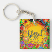 かわいらしフローラ黄賛美気 キーホルダー (正面)