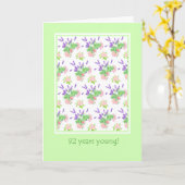 かわいらしフローラ92番目の誕生日 カード (黄色い花)