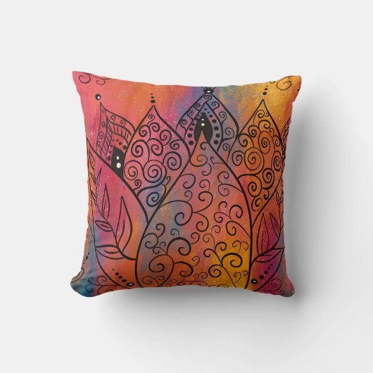 かわいらしフローラ クッション (正面)