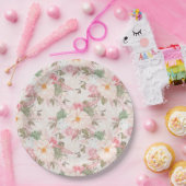 かわいらしフローラ ペーパープレート (パーティー)