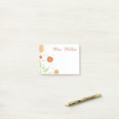 かわいらしフローラ ポストイット (デスク上)