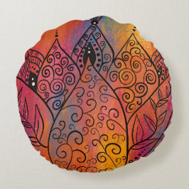 かわいらしフローラ ラウンドクッション