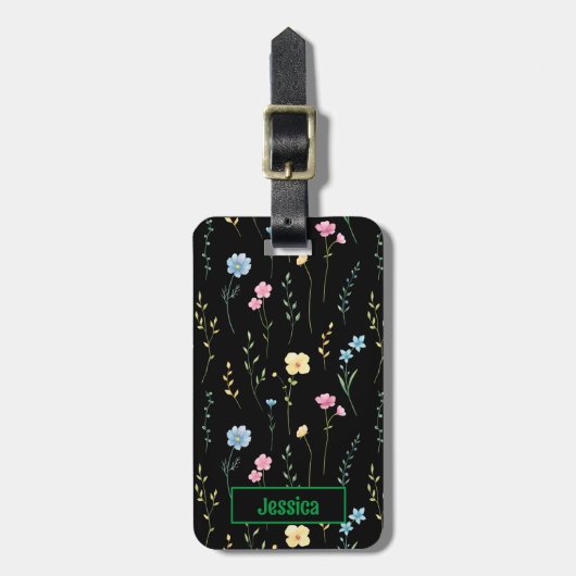 かわいらしフローラ ラゲッジタグ (正面縦)