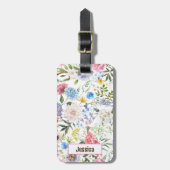 かわいらしフローラ ラゲッジタグ (正面縦)