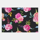 かわいらしフローラ ラッピングペーパーシート (正面)