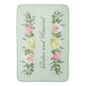 かわいらしフローラ | リラックス & Unwind Green バスマット (正面縦)