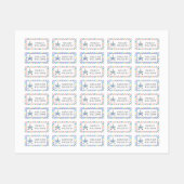 かわいらしフローラUnicorn名前の追加 ラベル (シート)