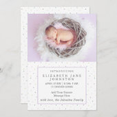 かわいらしフ生まれたばかりのォト誕生ベビー誕生 シーズンカード (正面/裏面)