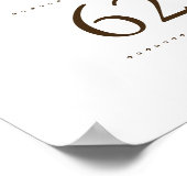 かわいらしブライダルシャワーウェルカムサイン(20x28) ポスター (角)