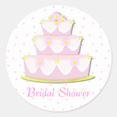 かわいらしブライダルシャワー封筒用シール ラウンドシール (正面)