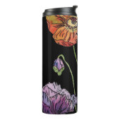 かわいらしブラックウォーター絵画カラーのケシ タンブラー (回転左)