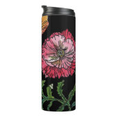 かわいらしブラックウォーター絵画カラーのケシ タンブラー (回転右)