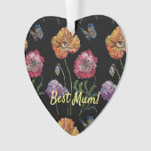 かわいらしブラックウォーター絵画カラーのママ オーナメント (正面)