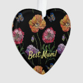 かわいらしブラックウォーター絵画カラーのママ オーナメント (正面)