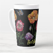 かわいらしブラックウォーター絵画カラーのママ カフェラテマグ (左アングル)