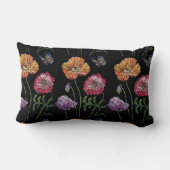 かわいらしブラックウォーター絵画カラーのママ ランバークッション (裏面)