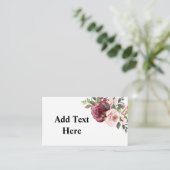 かわいらしブルゴーニュとピンクの水色の花 エンクロージャーカード (スタンド正面)